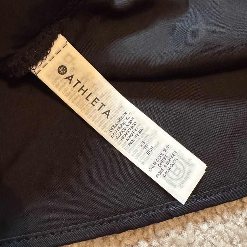 Athleta Cool Calm Slip Dress Size XS Black - Picture 8 of 10